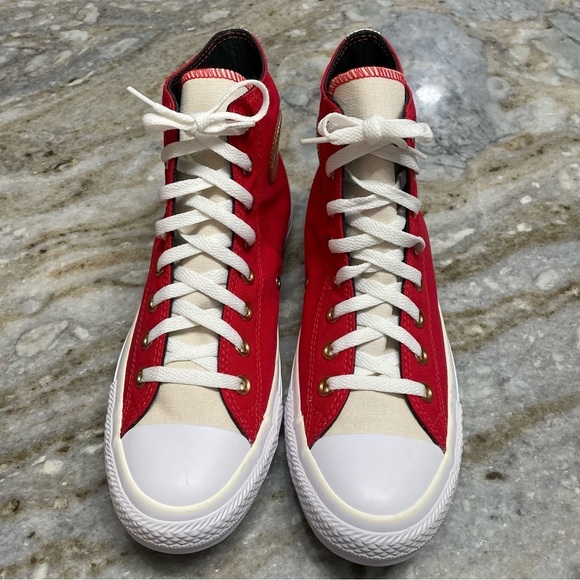 NEW Chuck Taylor All Star Converse High Top Red Sneakers Unisex M 8.5 W 10.5 - Picture 2 of 12